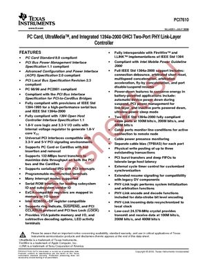 PCI7610PDV datasheet  